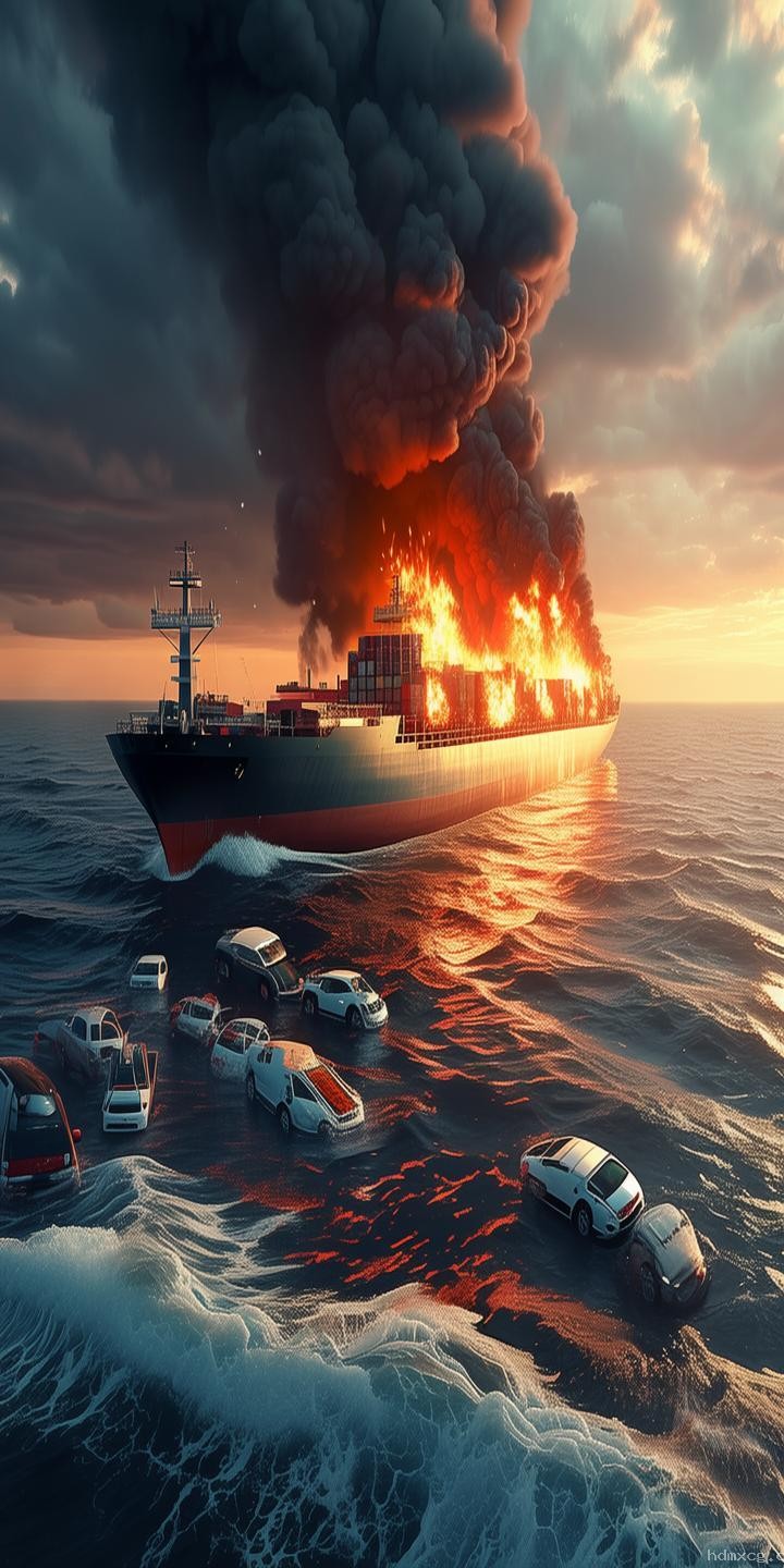 载3000辆汽车轮船太平洋起火事件深度分析：电动汽车安全隐患凸显